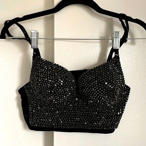 Black studded bustier